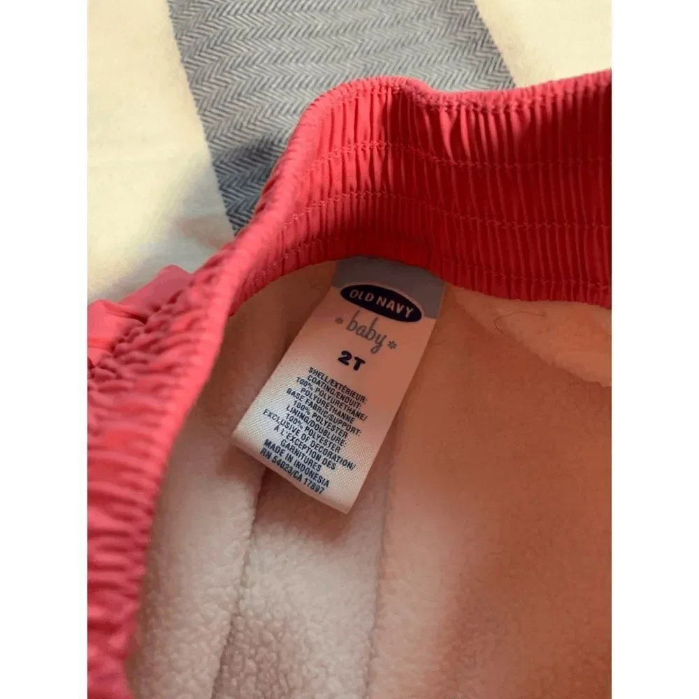 Vintage Old Navy Kid's Girl's Outfit Set Hooded Jacket & Cargo Pants Pink Size 2